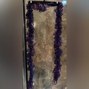 🍁Handmade Purple Crochet Ruffle Scarf